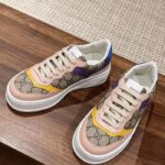 Gucci Unisex GG Sneaker Beige Ebony GG Supreme Canvas Mid 5.6 CM Heel – Image 5