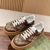 Gucci Unisex GG Sneaker Beige Ebony Orignal GG Canvas Lace-Up Closure Rubber (9)