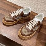 Gucci Unisex GG Sneaker Beige Ebony Orignal GG Canvas Lace-Up Closure Rubber - immagine 4