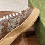 Gucci Unisex GG Sneaker Beige Ebony Orignal GG Canvas Lace-Up Closure Rubber - immagine 9