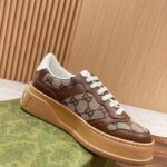 Gucci Unisex GG Sneaker Beige Ebony Orignal GG Canvas Lace-Up Closure Rubber - immagine 2