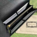 Gucci Unisex GG Wallet Interlocking G Python Bow Black Leather Moiré Lining - immagine 9