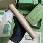 Gucci Unisex GG Zip Wallet Interlocking G Python Bow Rose Beige Leather - Imagen 9