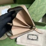 Gucci Unisex GG Zip Wallet Interlocking G Python Bow Rose Beige Leather - Imagen 5