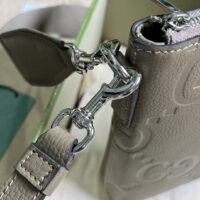 Gucci Unisex Jumbo GG Medium Messenger Bag Taupe Leather Zip Closure (3)