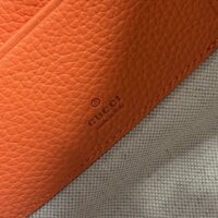 Gucci Unisex Jumbo GG Pouch Orange Jumbo GG Leather Moiré Lining (1)