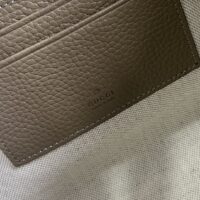 Gucci Unisex Jumbo GG Pouch Taupe Jumbo GG Leather Moiré Lining (2)
