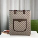 Gucci Unisex Ophidia GG Small Tote Bag Beige Ebony GG Supreme Canvas - Image 2