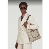 Gucci Unisex Ophidia GG small tote Bag Beige Ebony GG Supreme Canvas (11)