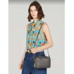 Gucci Unisex Ophidia Small Shoulder Bag Grey Black GG Supreme Canvas - immagine 11