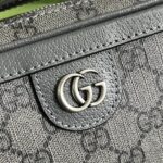 Gucci Unisex Ophidia Small Shoulder Bag Grey Black GG Supreme Canvas - immagine 8