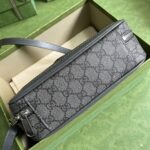 Gucci Unisex Ophidia Small Shoulder Bag Grey Black GG Supreme Canvas - immagine 5