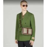 Gucci Unisex Ophidia Small Shoulder Bag Web Beige Ebony GG Supreme Canvas - Image 12