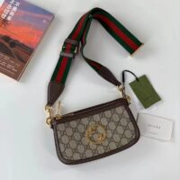 Gucci Women Blondie GG Mini Bag Beige Ebony GG Supreme Canvas (10)