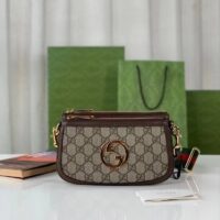 Gucci Women Blondie GG Mini Bag Beige Ebony GG Supreme Canvas (10)