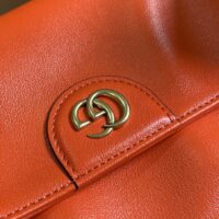 Gucci Women Diana Small Shoulder Bag Orange Leather Double G (3)