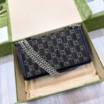 Gucci Women Dionysus GG Small Shoulder Bag Beige Blue Supreme Canvas – Bild 8