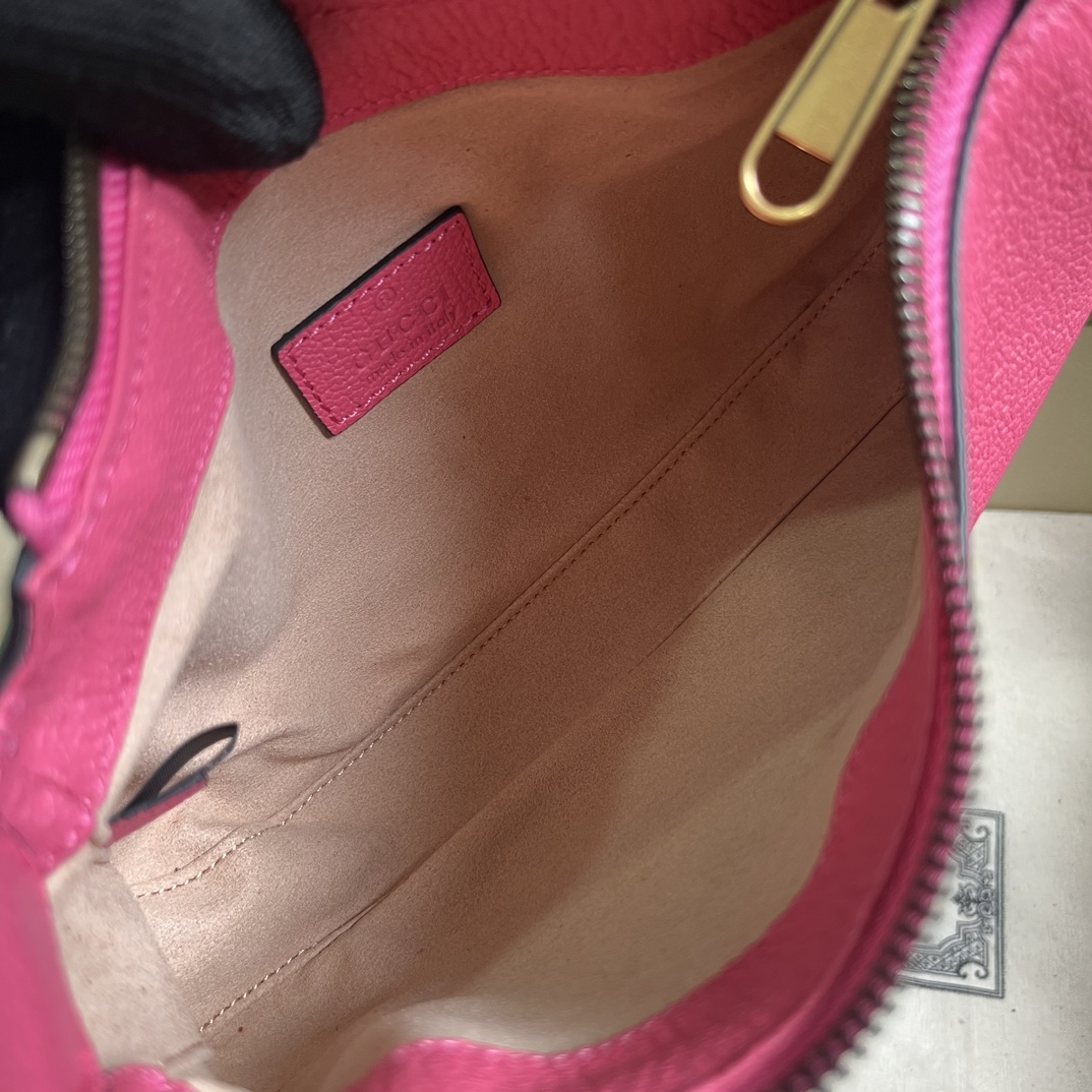 Gucci Women GG Aphrodite Mini Shoulder Bag Double G Pink Soft Leather (6)