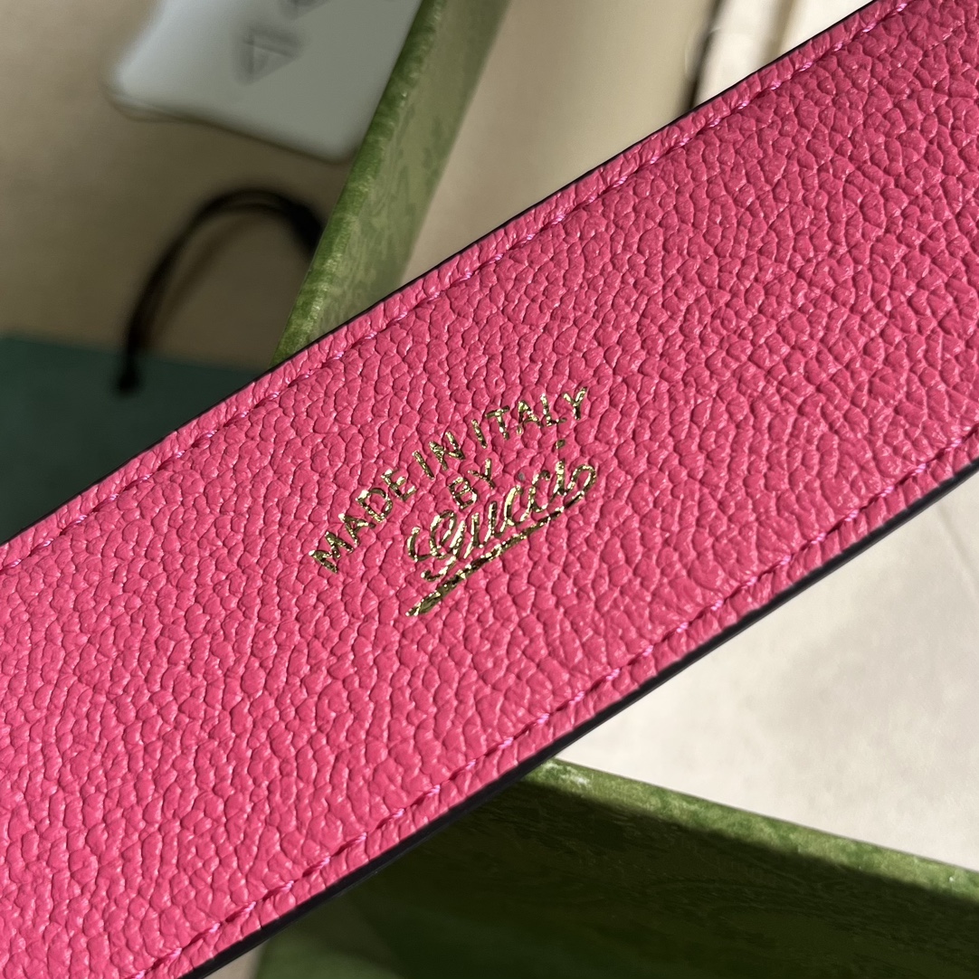 Gucci Women GG Aphrodite Mini Shoulder Bag Double G Pink Soft Leather (7)