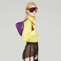 Gucci Women GG Aphrodite Mini Shoulder Bag Double G Purple Soft Leather (1)