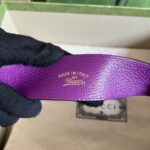 Gucci Women GG Aphrodite Mini Shoulder Bag Double G Purple Soft Leather – Bild 10