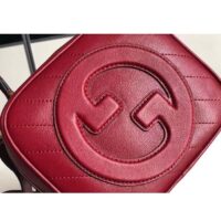 Gucci Women GG Blondie Top Handle Bag Red Leather Round Interlocking G (7)