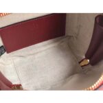 Gucci Women GG Blondie Top Handle Bag Red Leather Round Interlocking G - Image 9