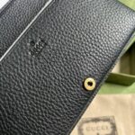 Gucci Women GG Chain Wallet Interlocking G Python Bow Black Leather - Imagen 10