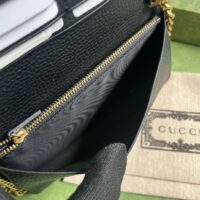 Gucci Women GG Chain Wallet Interlocking G Python Bow Black Leather (4)