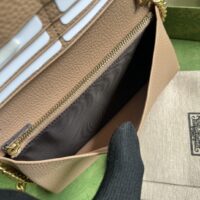 Gucci Women GG Chain Wallet Interlocking G Python Bow Rose Beige Leather (2)