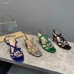 Gucci Women GG Cystal Interlocking G Sandal High 9 CM Heel - Image 13