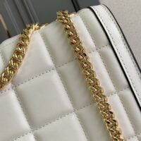 Gucci Women GG Deco Small Shoulder Bag Off White Quilted Leather (1)