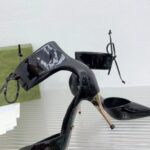 Gucci Women GG High Heel Patent Pump Black Patent Leather 10 CM Heel - Image 9
