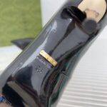 Gucci Women GG High Heel Pump Black Leather Pointed Toe 10 CM Heel - Image 8