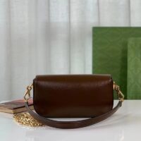Gucci Women GG Horsebit 1955 Small Shoulder Bag Brown Leather Top Handle (1)