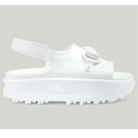 Gucci Women GG Horsebit Platform Sandal White Rubber Velcro Strap Closure (4)