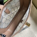 Gucci Women GG Jackie 1961 Mini Crystal GG Lizard Bag Powder Pink Mesh - immagine 6