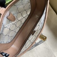 Gucci Women GG Jackie 1961 Mini Crystal GG Lizard Bag Powder Pink Mesh (2)