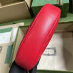 Gucci Women GG Marmont Matelassé Mini Bag Red Chevron Leather Double G - Image 4