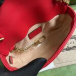 Gucci Women GG Marmont Matelassé Super Mini Bag Red Matelassé Chevron Leather - Imagen 9