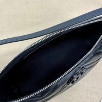Gucci Women GG Marmont Shoulder Bag Black Matelassé Chevron Leather (6)