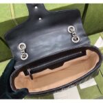 Gucci Women GG Marmont Small Shoulder Bag Double G Black Matelassé Leather – Bild 7