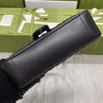 Gucci Women GG Marmont Small Shoulder Bag Double G Black Matelassé Leather – Bild 8