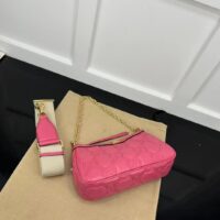 Gucci Women GG Matelassé Handbag Pink GG Matelassé Leather Zip Closure (1)