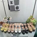 Gucci Women Horsebit Platform Sandal Natural GG Raffia High 12 CM Heel - Image 11