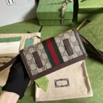 Gucci Women Ophidia GG Mini Bag Beige Ebony GG Supreme Canvas Double G - Image 4