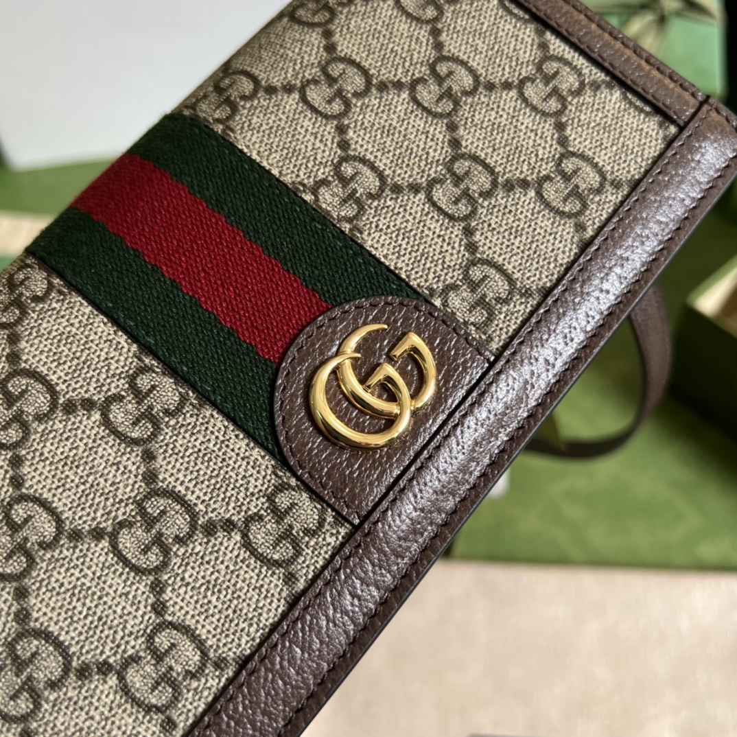 Gucci Women Ophidia GG Mini Bag Beige Ebony GG Supreme Canvas Double G (6)