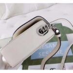 Gucci Women Petite GG Small Shoulder Bag White Leather Double G – Image 12