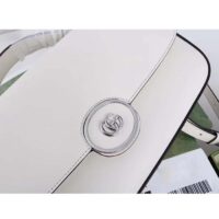 Gucci Women Petite GG Small Shoulder Bag White Leather Double G (5)