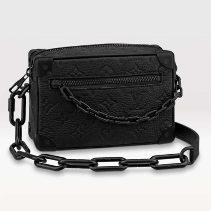 Louis Vuitton LV Men Mini Soft Trunk Bag Black Taurillon Cowhide Leather